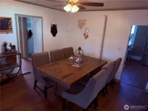 Step into the large dining area.