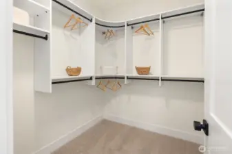 Roomy walk-in closet