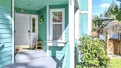 cute covered front porch
