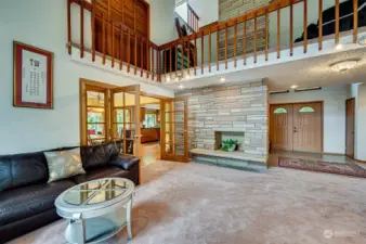 Soaring ceilings in the main living area