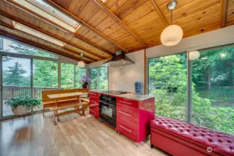 Enclosed sunroom with 2nd kitchen