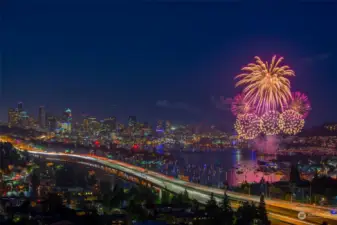 View from balcony on 4th of July