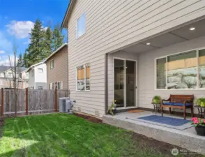 Walkout From the Kitchen - Fenced Rear Yard