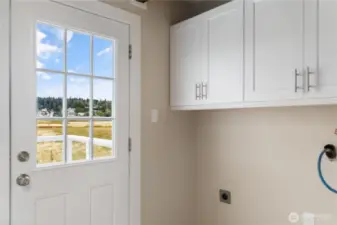 Washer and Dryer with new cabinets