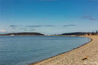 To the West is a public Beach that you can Salmon fish off.  This also has breathtaking sunsets.