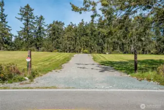 Private driveway leading to lot A
