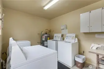 Shared Laundry on main level. One storage cabinet per unit.