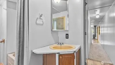Extra sink down the hallway so you can wash up after outdoor activities.