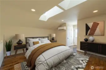 Virtually Staged Primary Suite