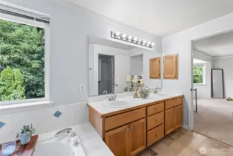 Natural light in bathroom