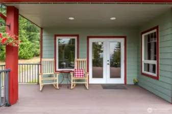 Use those French Doors to step out to this covered piece of beauty and tranquility