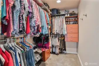 Awesome Primary walk-in Closet w/ a few built-in's but room for more