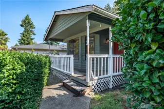 Inviting covered entry for you and your guests.