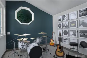 Inside the heated studio.