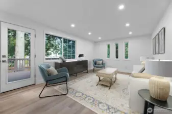 Virtually Staged Family Room