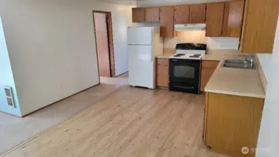 Bright large space with new flooring