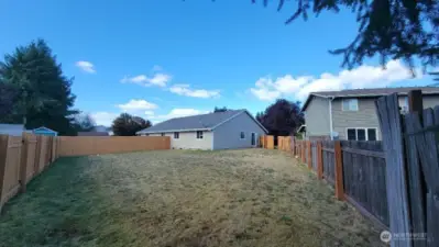 Large back yard for Unit A