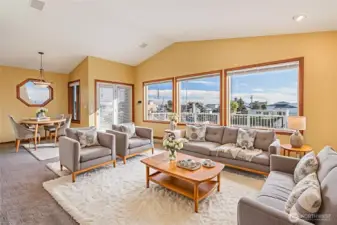 Virtual staging. Upstairs Living Room