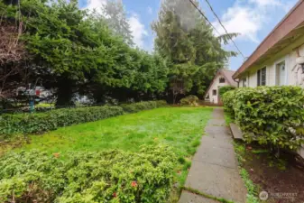 front yard fully fenced