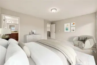 virtually staged primary suite