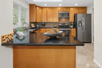 Updated kitchen with lots of counter & cabinet space