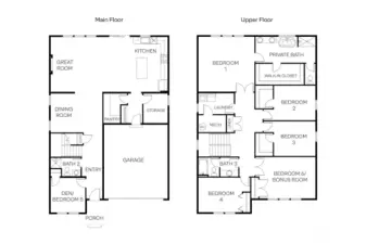 Additional large bedroom OR bonus room.   Pictures are for representational purposes only, colors and features may vary.