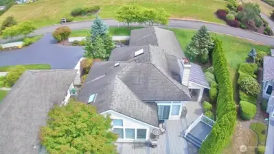 Aerial view of this 1876 square feet home on .20 acres.