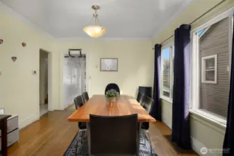 main level dining, in between the living room and kitchen