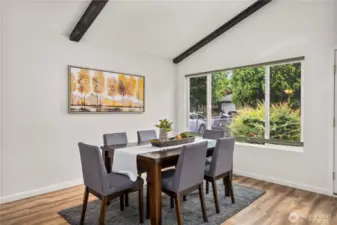 Dining area - vaulted ceiling
