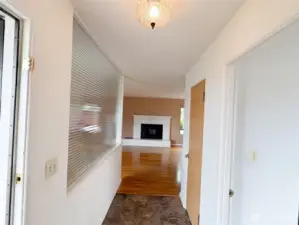 Welcome home!  Be greeted but the lovely fireplace as you enter the front door