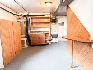 Downstairs storage area in its current form