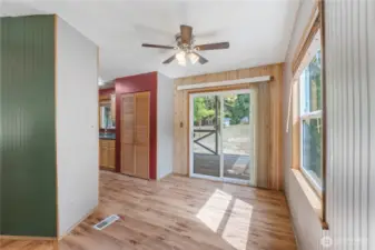Dining room opens to the oversized covered back patio overlooking your "ranch"