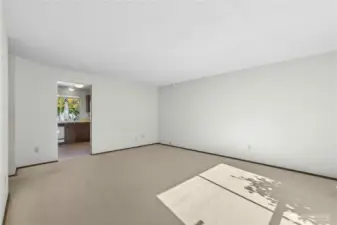 Living room as seen from front door entry