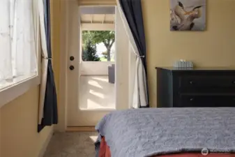 View to the lake from master bedroom on main level