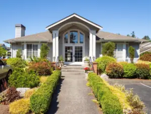 The cabana is just off the pool and features a work out room and sauna.