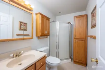 Bathroom in garage