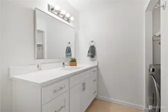 Full Bath with Combo Washer/Dryer