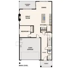 Hadley - Lower Floor - Marketing Rendering - may vary per location.  The photos are of a model and may not have the same finishes/colors/upgrades as the home