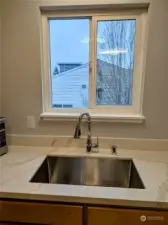 Window above the new deep sink