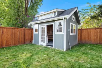 Shed has power and heat!