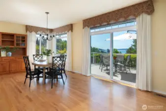 Built in hutch in the dining room is included.