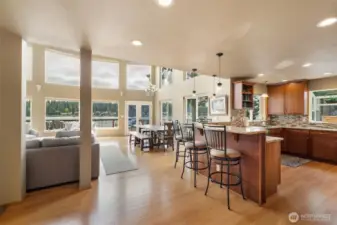 Open concept keeps everyone together.