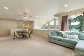Living space in the loft area.