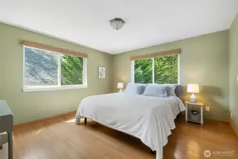 Oversized bedroom upstairs.
