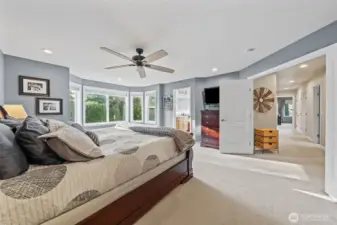 Primary bedroom with full bathroom.