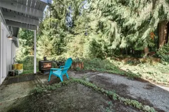 Private back patio
