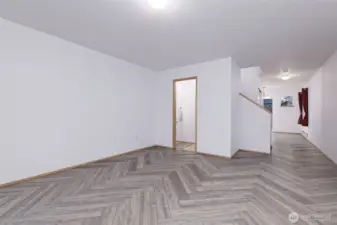 Living area with half bath