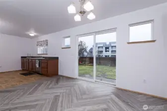 Slider to back yard and patio