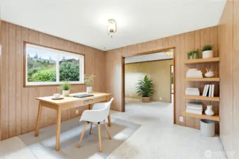 Flex Space/Home Office - Virtually Staged