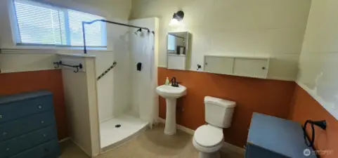 Spacious 3/4 bathroom with tons of potential